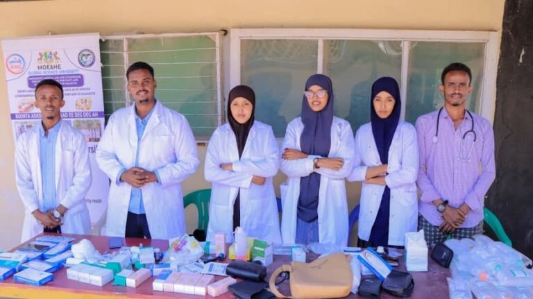 Start of the Certificate Examination in Puntland and GSU University Provides Health Services to Students Sitting for the Exam in Galkayo District